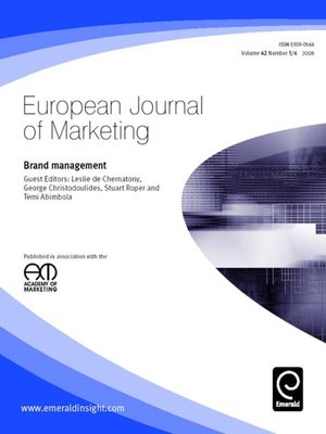 cover image of European Journal of Marketing, Volume 42, Issue 5 & 6